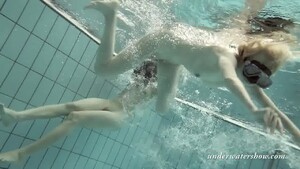 Nice Loris and Okunewa Swimming Lesbians Underwater